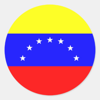 Redonda Pegatina de bandera de Venezuela