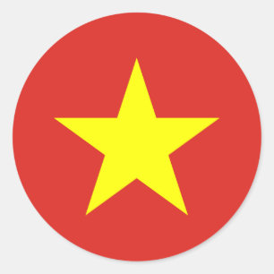 Redonda Pegatina de bandera de Vietnam