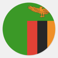 Pegatina de bandera de Zambia