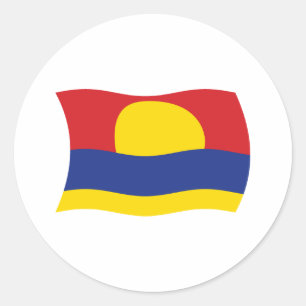 Redonda Pegatina de bandera del atolón de Palmira