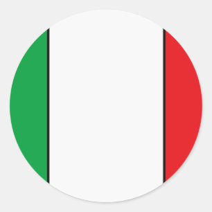 Redonda Pegatina de Bandera Italiana