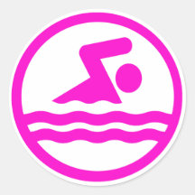 Pegatina De Baño Y Buceo Rosa