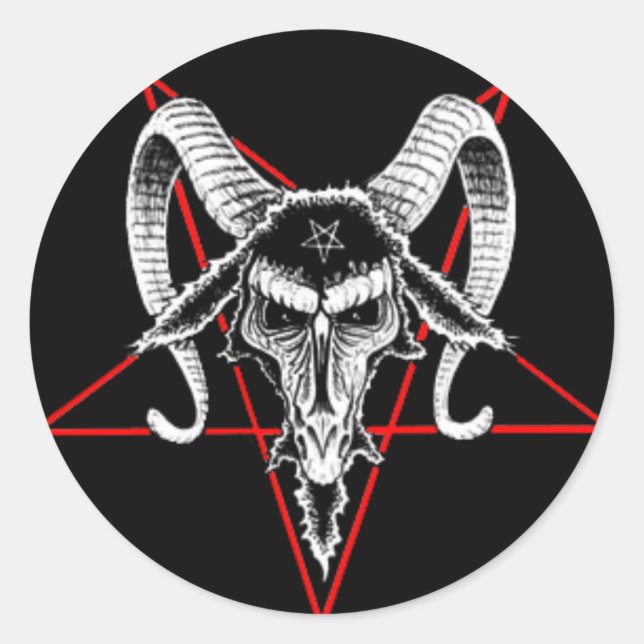 Redonda Pegatina de Baphomet (Anverso)
