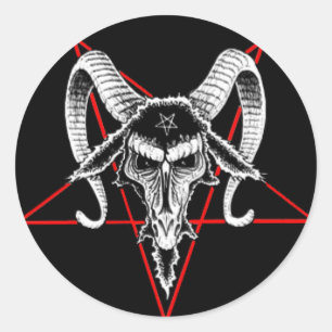 Redonda Pegatina de Baphomet