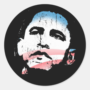 Redonda Pegatina de Barack Obama