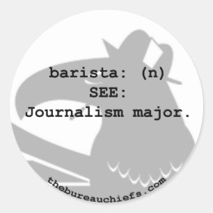 Redonda Pegatina de Barista