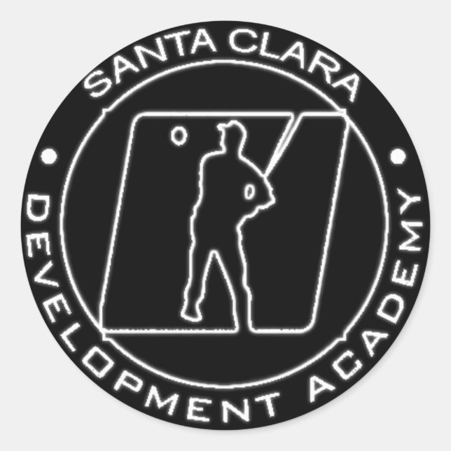 Redonda Pegatina de Bate de Softball (Anverso)