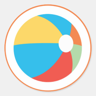 Redonda Pegatina de Beach Ball