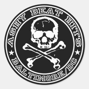 Redonda Pegatina de Beat Hits SKULL
