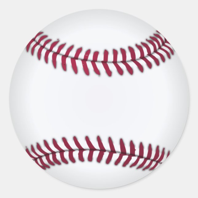 Redonda Pegatina de béisbol (Anverso)