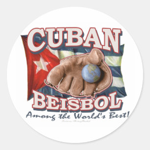 Redonda Pegatina de béisbol cubano