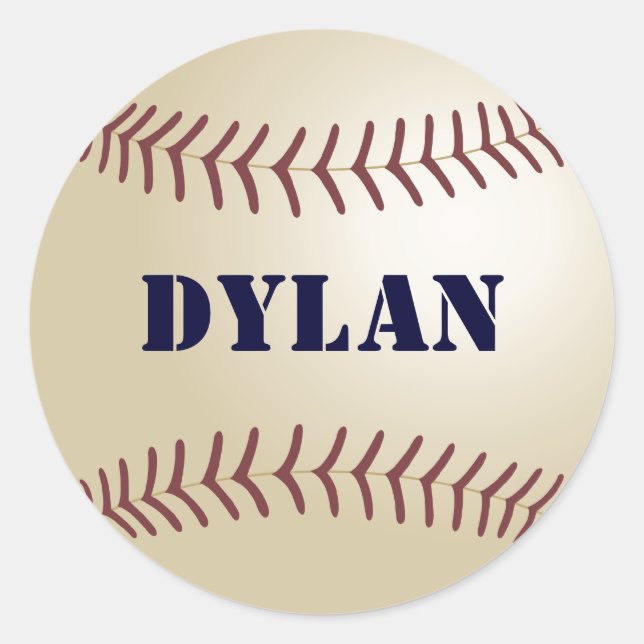 Redonda Pegatina de béisbol Dylan / Seol (Anverso)