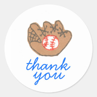 Redonda Pegatina de béisbol, gracias