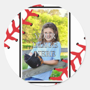 Redonda Pegatina de béisbol/Softball personalizado