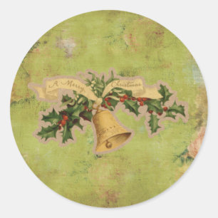 Redonda Pegatina de Bell de navidad