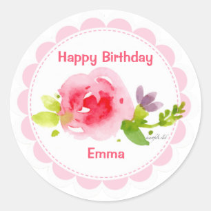 Redonda Pegatina de belleza de color agua