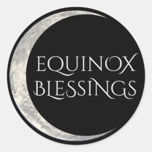 Redonda Pegatina de Bendiciones de Equinox