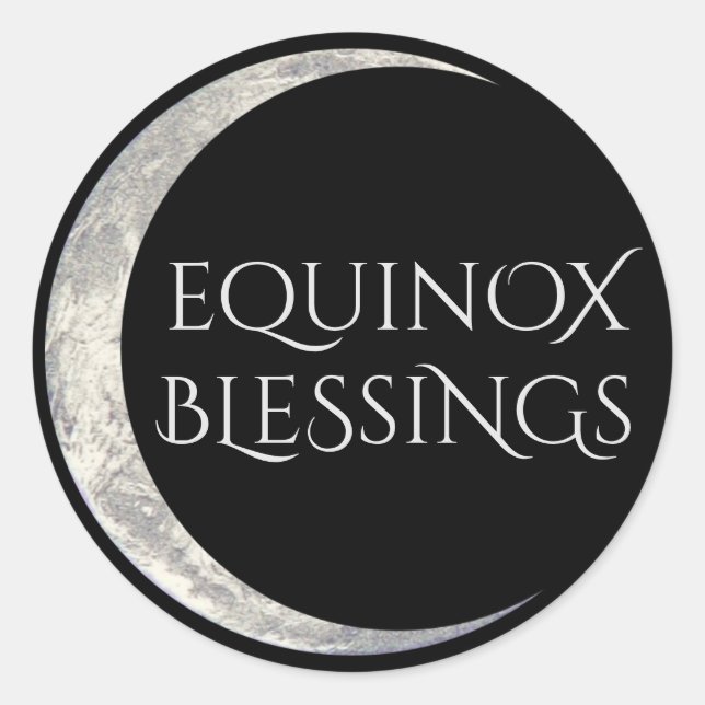 Redonda Pegatina de Bendiciones de Equinox (Anverso)