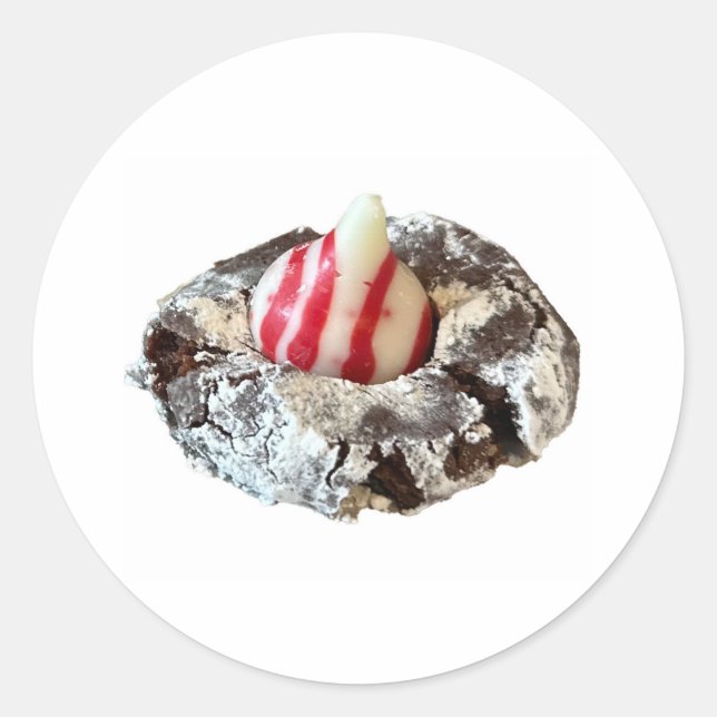 Redonda Pegatina de beso (Anverso)