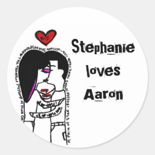 Redonda pegatina de besos