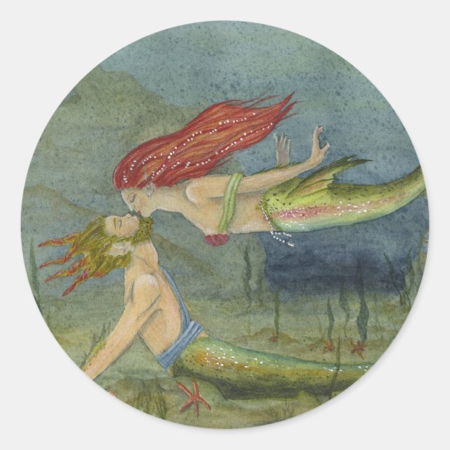 Redonda Pegatina de Besos Secretos (Anverso)