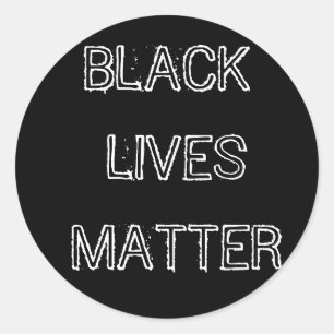Redonda Pegatina de Black Lives Matter BLM