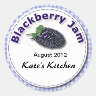Redonda Pegatina de Blackberry Jam