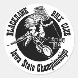 Redonda Pegatina de BlackHawk BMX