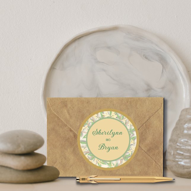 Redonda Pegatina de Boda redondo de chupa de miel (Subido por el creador)