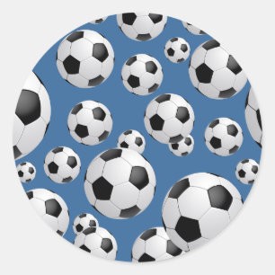 Redonda Pegatina de bolas de fútbol