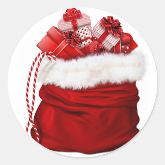 Redonda pegatina de bolsos de navidades