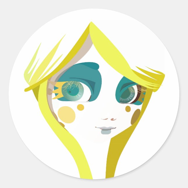 Redonda Pegatina de Bom.Bom Galupe (Anverso)