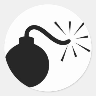 Redonda Pegatina de bomba