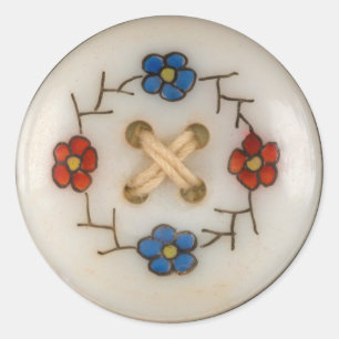 Redonda Pegatina de botón de coser de cosecha de cosecha