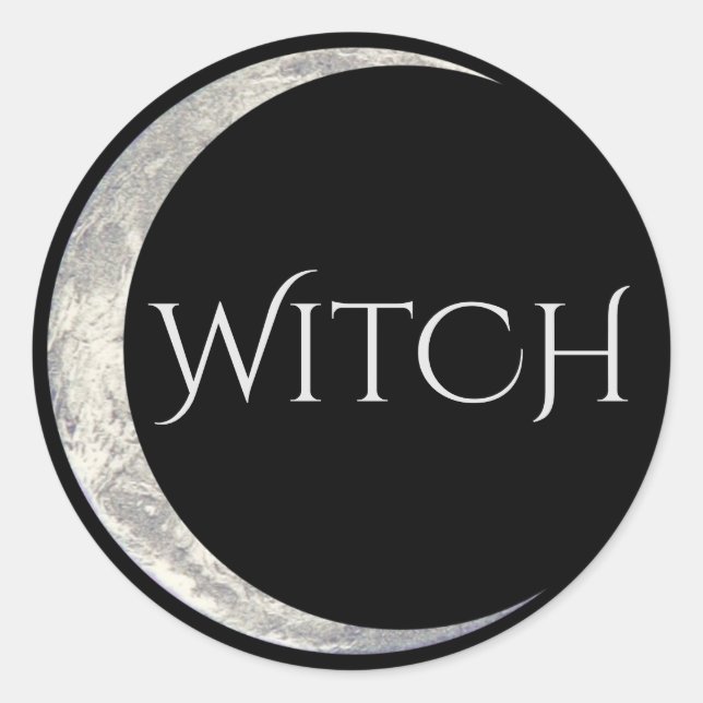 Redonda Pegatina de brujas (Anverso)