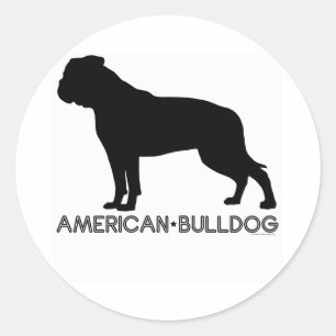 Redonda Pegatina de Bulldog de Estados Unidos