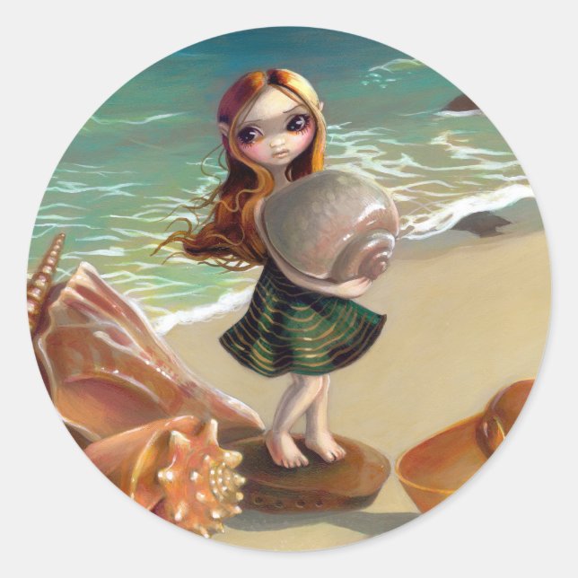 Redonda pegatina de "By the Seaside" (Anverso)