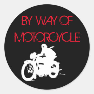 Redonda pegatina de bywayofmotocicleta 1