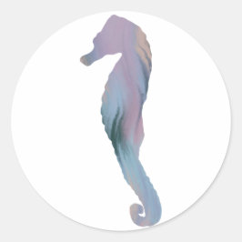 Redonda Pegatina de caballitos de mar de estilo acrílico