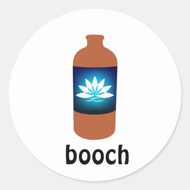 Redonda pegatina de cabina - kombucha (Anverso)