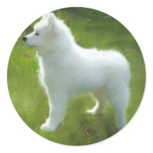 Pegatina de cachorro de Samoyedo; Varios tamaños