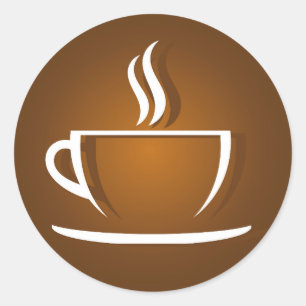 Redonda Pegatina de café