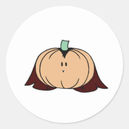 Redonda Pegatina De Calabaza Cute Spooky