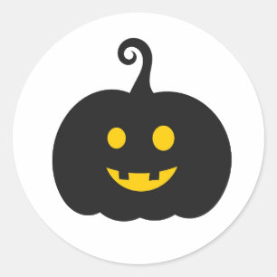Redonda Pegatina de calabaza de calabaza de Halloween Jack