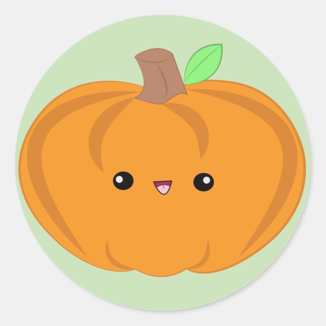 Redonda Pegatina de calabaza para bebés (Anverso)
