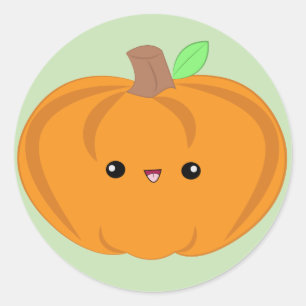 Redonda pegatina de calabaza para bebés