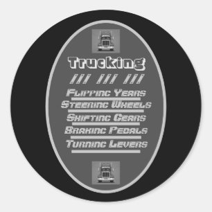 Redonda Pegatina de Camioneros