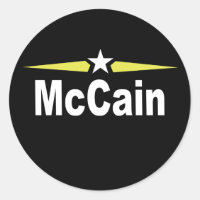 Pegatina de campaña de Mccain