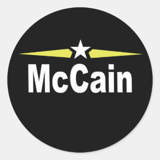 Redonda Pegatina de campaña de Mccain