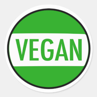 Redonda Pegatina de campaña de Vegan